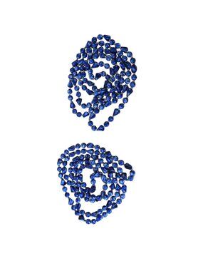 Vintage 2 Piece Blue Stone Bead Necklace Bundle Costume Jewelry 24"